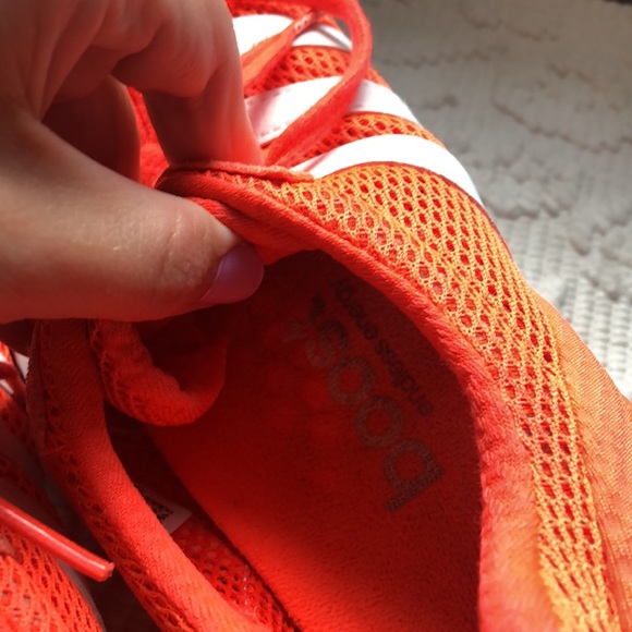 Adidas Mens fluorescent orange boost shoes - Picture 8 of 10